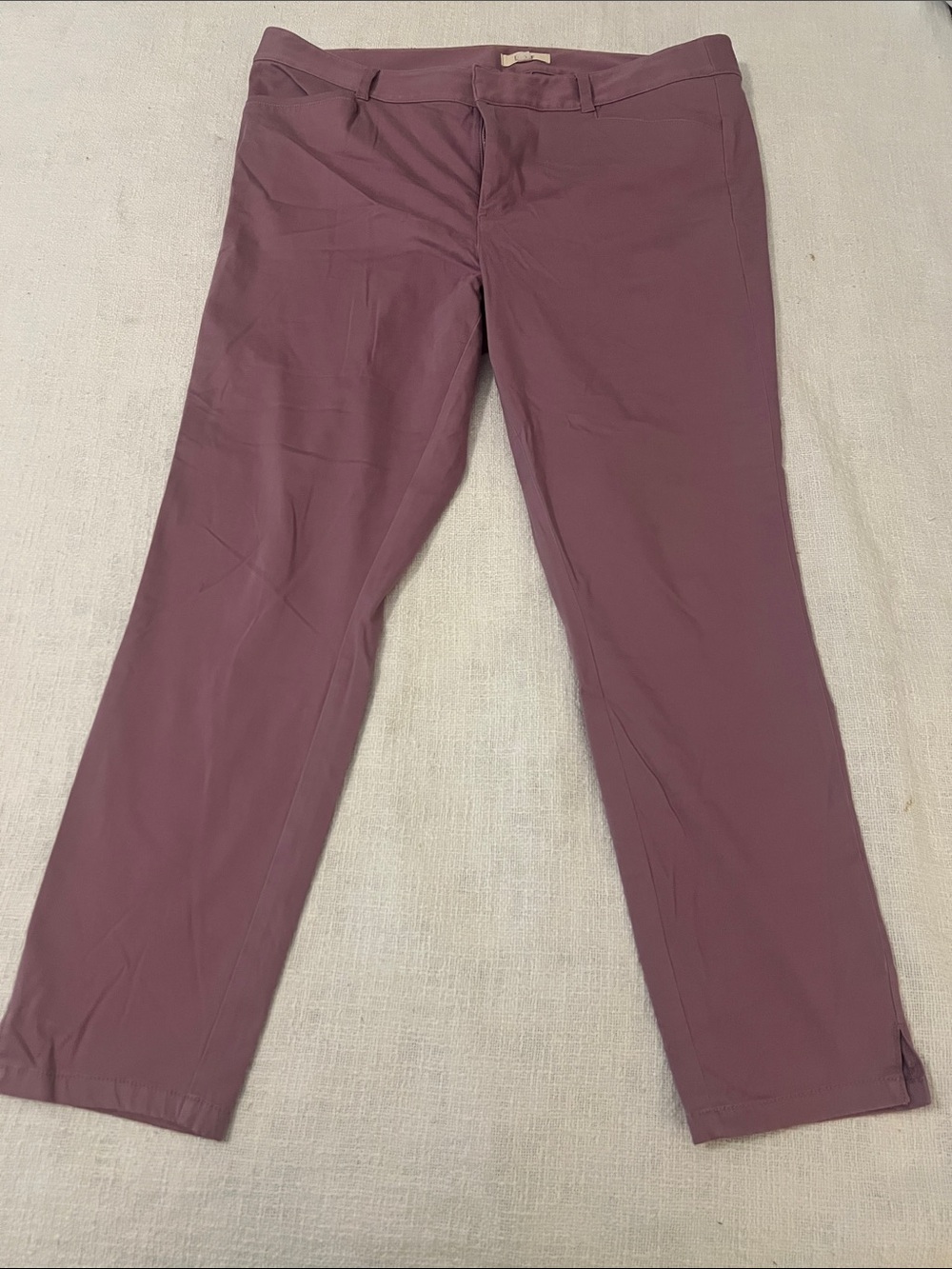 LOFT Purple Dress Slacks Sz 16 Plus Cropped